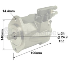 Pompe hydraulique pour tracteur 394269A2 adaptable - REXROTH