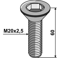 Senkschraube mit Innensechskant 7991/20x60 8.8 