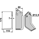 Fräsmesser Links 175 x 80 Nardi Nachbau