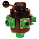 Vanne manuelle 6 voies - entrée ø 2" - sortie ø 1,5" - POLMAC