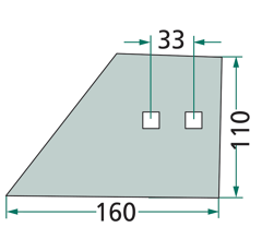 Soc de rasette gauche pour charrue EICHER 929190.0 adaptable