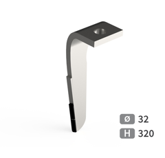 Dent de herse rotative Gauche 2 plaquettes carbure, fixation rapide RABEWERK 8437.77.02 adaptable