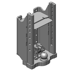 Lagerbock HVLB, Kugel 80W= 330 S32, Case Puma 125 - 160,Farbe Schwarz  