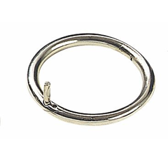 Anneau taureau en acier nickelé KAMER avec vis papillon