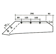 Soc gauche pour charrue VOGEL & NOOT 401401 adaptable