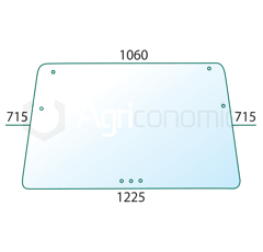 Pare-brise pour tracteur DEUTZ-FAHR 4363115 adaptable
