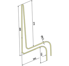 Federzinken gelb für CLAAS 9235780 Nachbau  