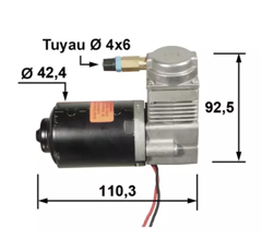 Compresor para asiento de tractor 12V adaptable