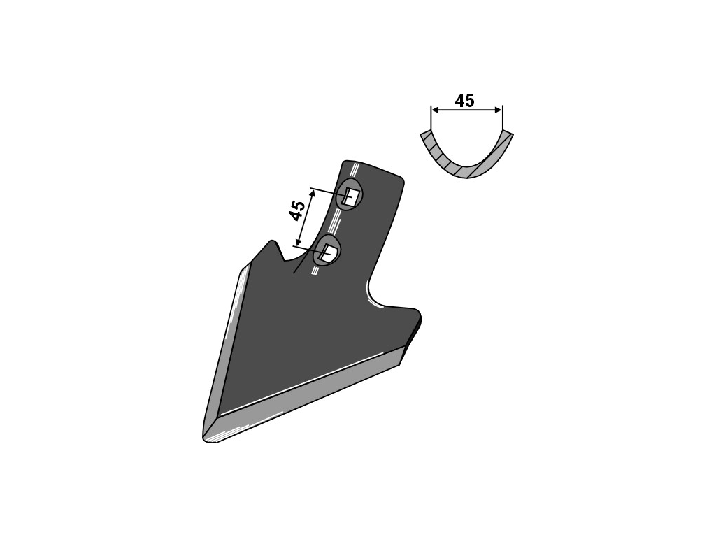Soc pour cultivateur KONGSKILDE 5000486 adaptable - Blacksteel©