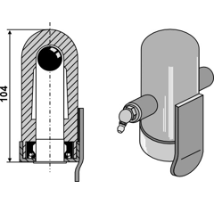 Innen-Gleitlager 104 mm Nachbau