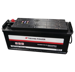 Batterie tracteur 12v 135Ah 900A + à gauche sur la largeur | TECHNI-POWER