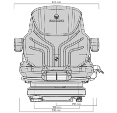 Grammer-Baumaschinensitz PRIMO EL PLUS MSG 75/731