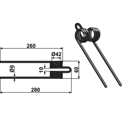 Dent de fenaison noire 5-033 / 662201000 adaptable - BlackSteel©