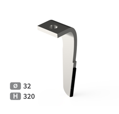 Dent de herse rotative Droite 3 plaquettes carbure, fixation rapide RABEWERK 8437.77.01 adaptable