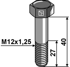 Boulon hexagonal pour herse rotative AMAZONE 0349100 adaptable