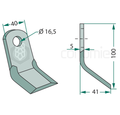 Couteau Y pour broyeur DRAGONE 192.02.653 adaptable 