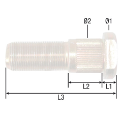 Goujon de roue pour tracteur CASE IH 81317C1 adaptable