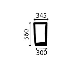 Windschutzscheibe vorne unten rechts für Traktor CASE IH - NEW HOLLAND - STEYR 134671080 Nachbau