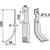 Lame gauche pour Fraise/Rotavator MALETTI 1400078 adaptable - 