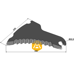 Couteau d'ensilage pour mélangeuse CLAAS 920.797.0 adaptable - Blacksteel©