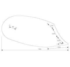 Versoir droite pour charrue LEMKEN 3440718 adaptable