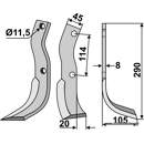 Fräsmesser - rechts 626094N Howard by Muzzi