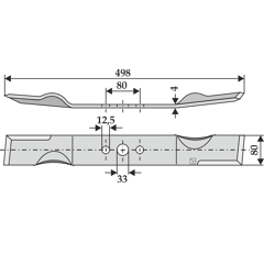 Couteau pour faucheur AS 5774 adaptable - Blacksteel©