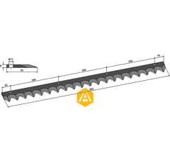 Futtermischwagenmesser KEENAN 704229 Nachbau