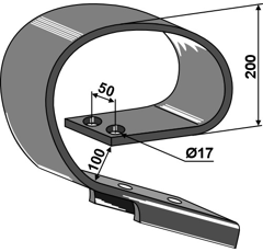 Ressort supérieur pour herse SAPHIR adaptable