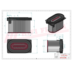 Filtre à air adaptable HIFI FILTER SA17479