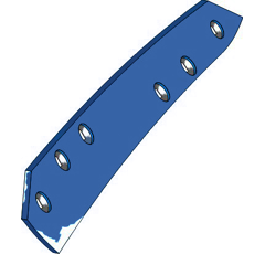 Streichblech-Streifen D wendbar - links 3444013M Lemken by Muzzi Industrie