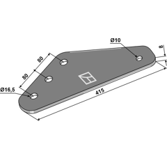 Renfort de couteau pour mélangeuse PEECON VME075004027 adaptable - Blacksteel©