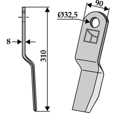 Schlegel 310 x 90 mm HOWARD 644680 Nachbau