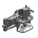 Zugmaul automatisch,W= 390 S32, Ø 38 mm Bolzen, CH-I, Schwarz  Scharmüller