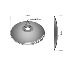 Disque lisse ∅460x5 pour cover crop adaptable