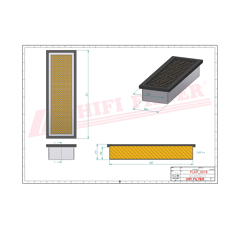Filtre habitacle adaptable HIFI FILTER SC70002CAG