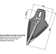 Schar form Belgio - Hartmetall beschichtet  1011139AH