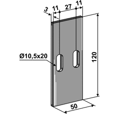 Abstreifer für Packerwalze 51S101 Sicma Nachbau