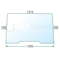 Pare-brise pour machine agricole RENAULT 6005002910 adaptable