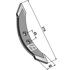 Soc 270 x 16 mm adaptable - Blacksteel©