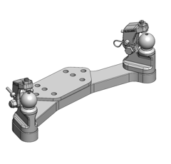 Zwangslenkung Kugel 50, beidseitig, schwarz - Scharmüller