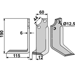 Fräsmesser - links MAS02L Maschio by Muzzi