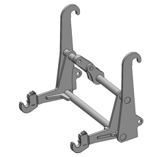 Interface pour télescopique JCB Q FIT/3PTS CAT2 adaptable