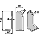 Fräsmesser Links 160 x 50 CAB Nachbau