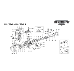Pièces détachées pour pompe BERTOLINI - PA 730 - PA 730.1 adaptable