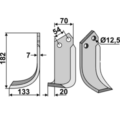 Fräsmesser - links PEG01L Pegoraro by Muzzi