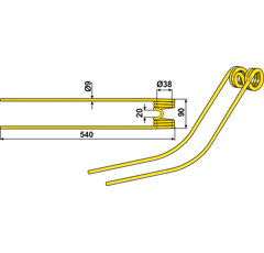 Schwaderzinken Ø9 - 600013 | Niemeyer - Nachbau