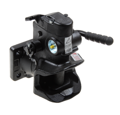 Flanschzugmaul automatisch 140x80 mm, Ø 32 mm Schwarz