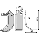 Fräsmesser Rechts 185 x 70 Celli CEL01R Nachbau