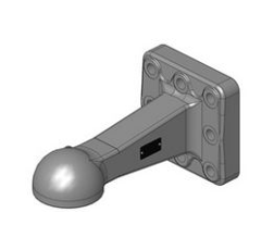 Kugelzugöse Kugel 80,Flanschmaß 145x145 mm, Ausladung 320 mm, Scharmüller
